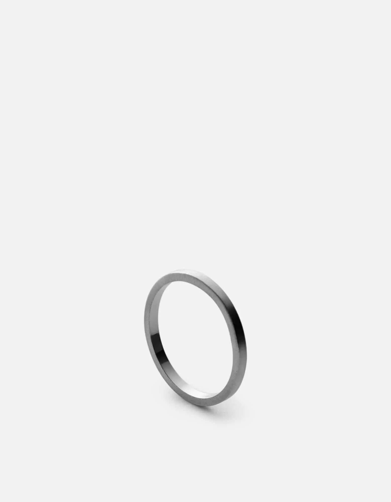 1.5mm Silver Band, Matte Silver