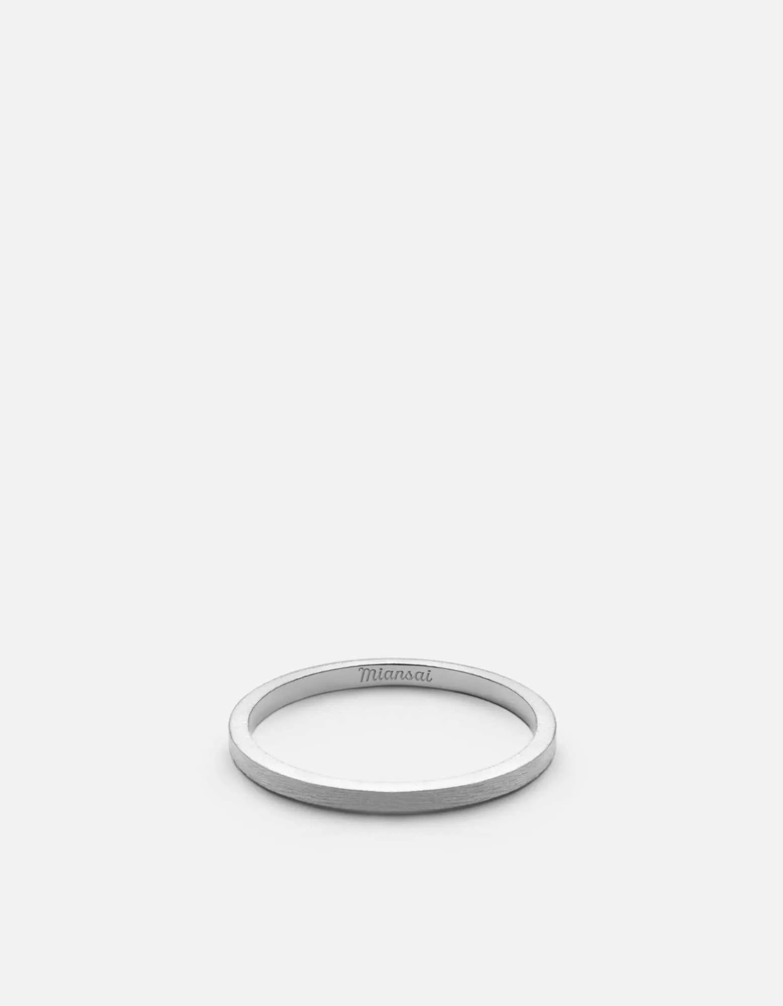 1.5mm Silver Band, Matte Silver