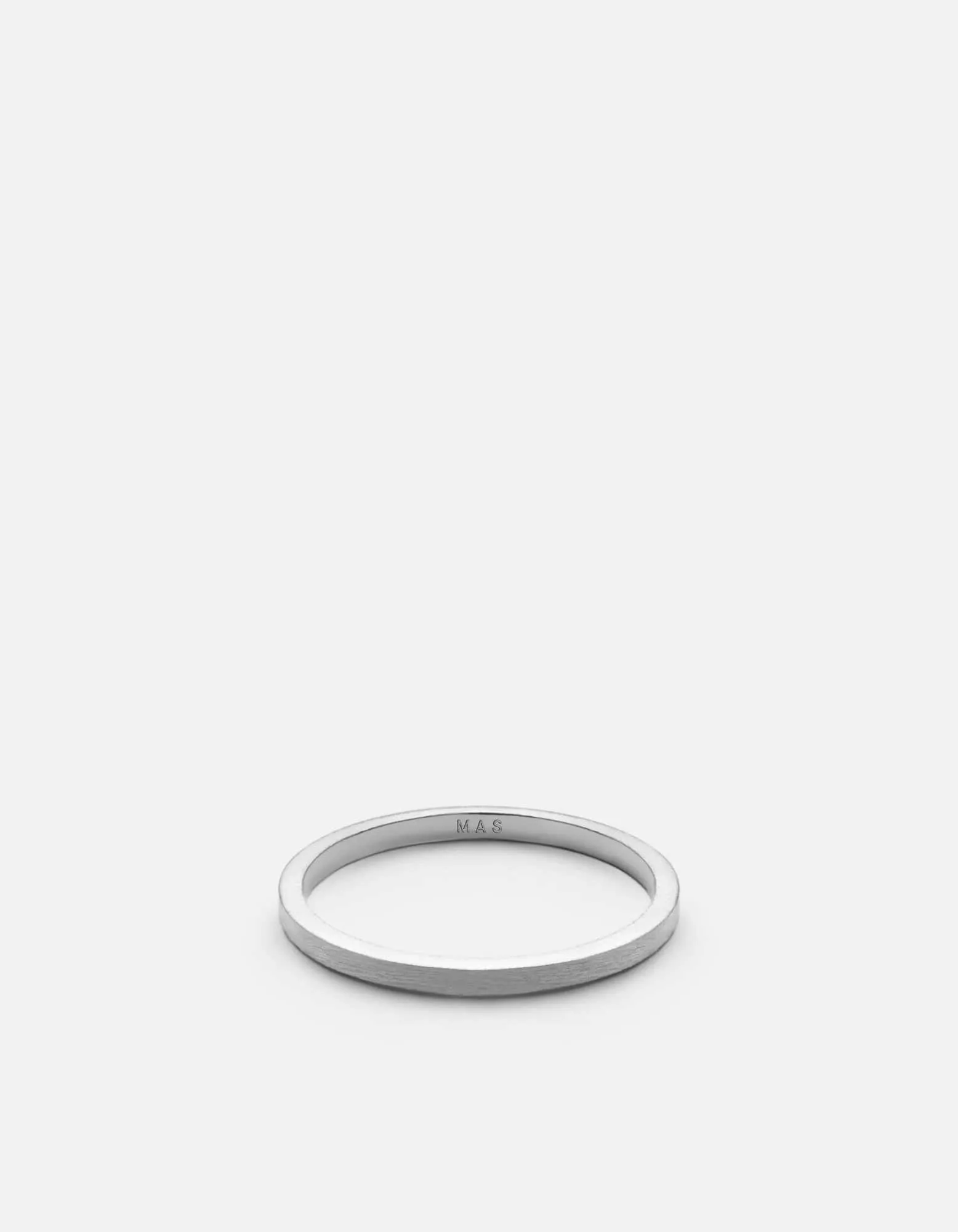 1.5mm Silver Band, Matte Silver