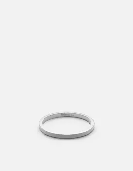 1.5mm Silver Band, Matte Silver