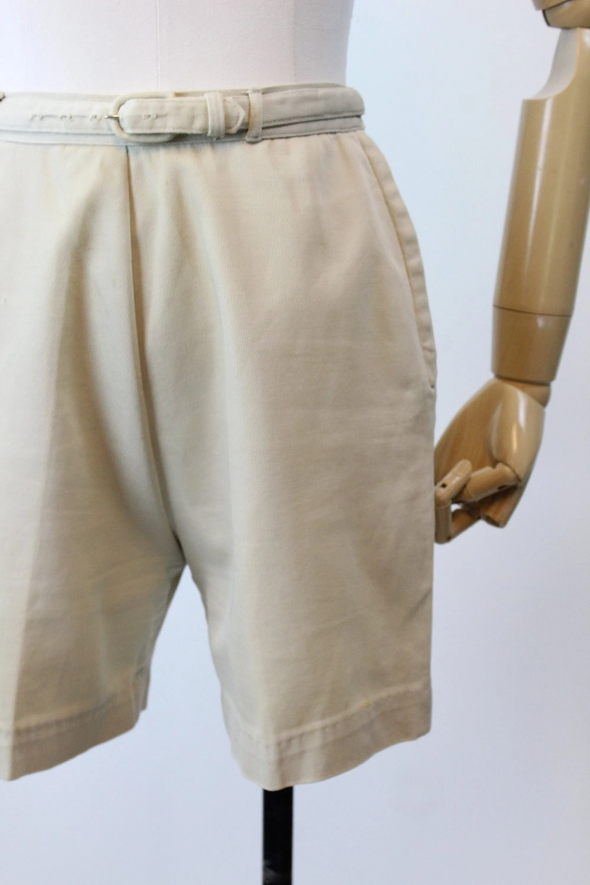 1950s cotton BELTED shorts xs | new spring summer