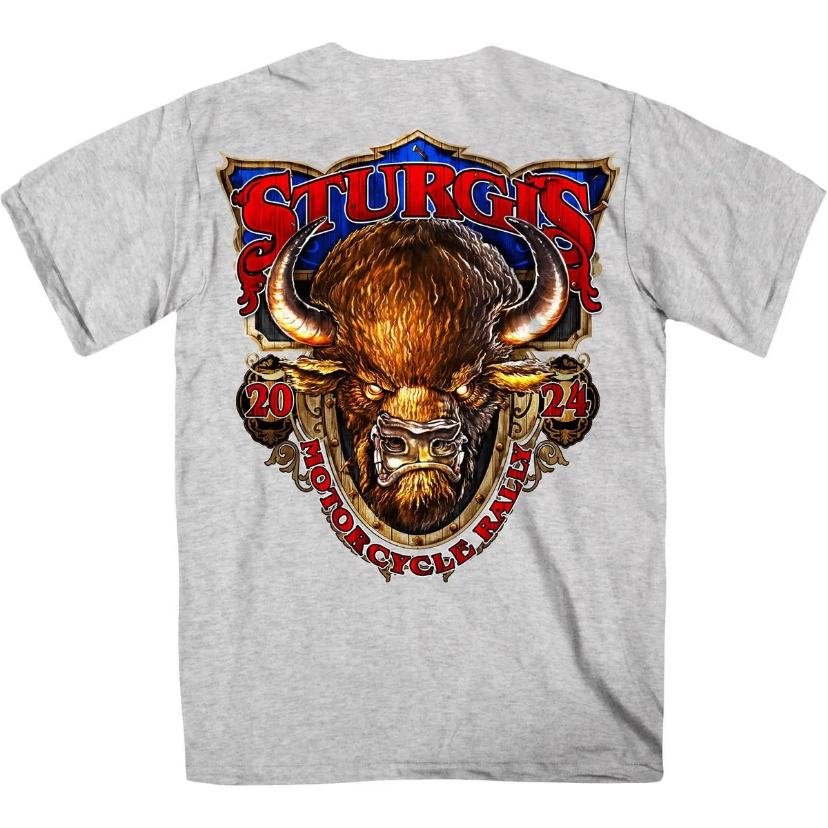 2024 Sturgis Men's Buffalo Ash Motorcycle Rally T-Shirt SPB1116