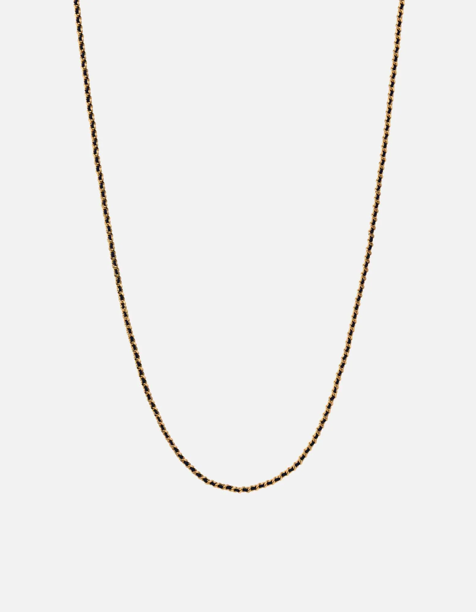 2mm Woven Chain Necklace, Gold Vermeil