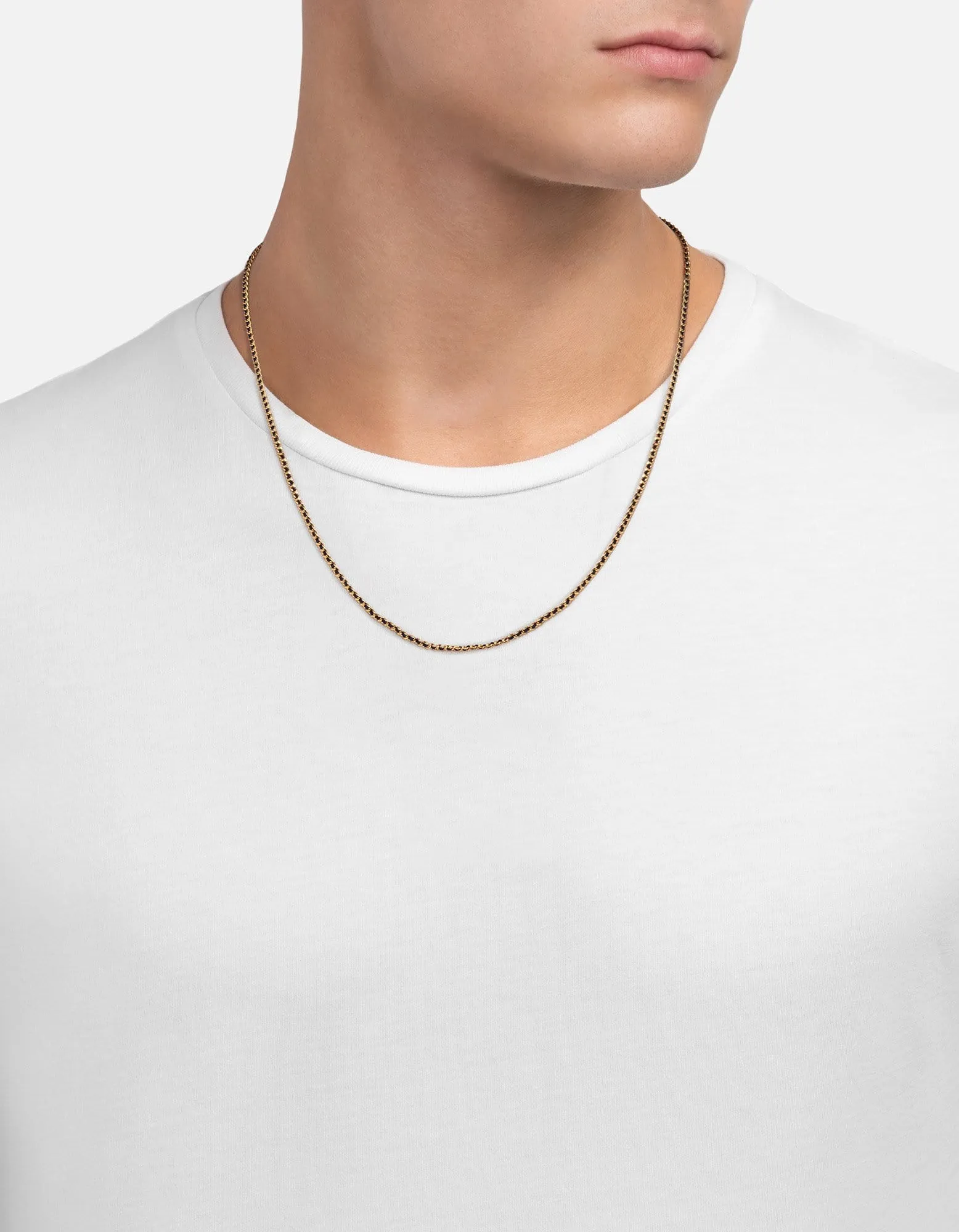 2mm Woven Chain Necklace, Gold Vermeil