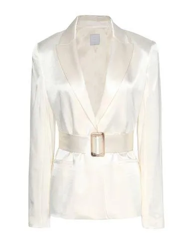 8 By Yoox Women Blazer Ivory 6 UK