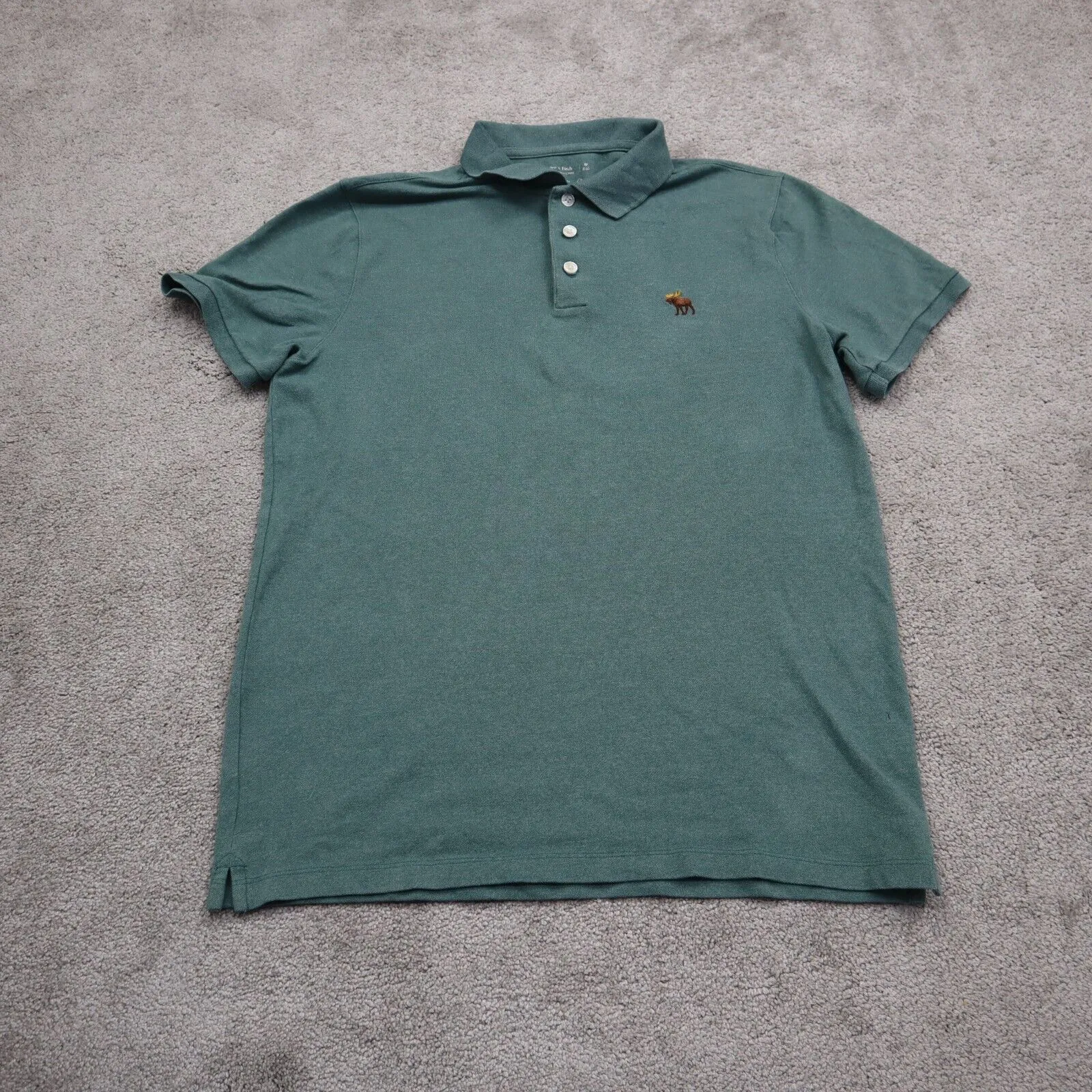 Abercrombie & Fitch Mens Golf Polo Shirt Short Sleeve Logo Green Size Medium