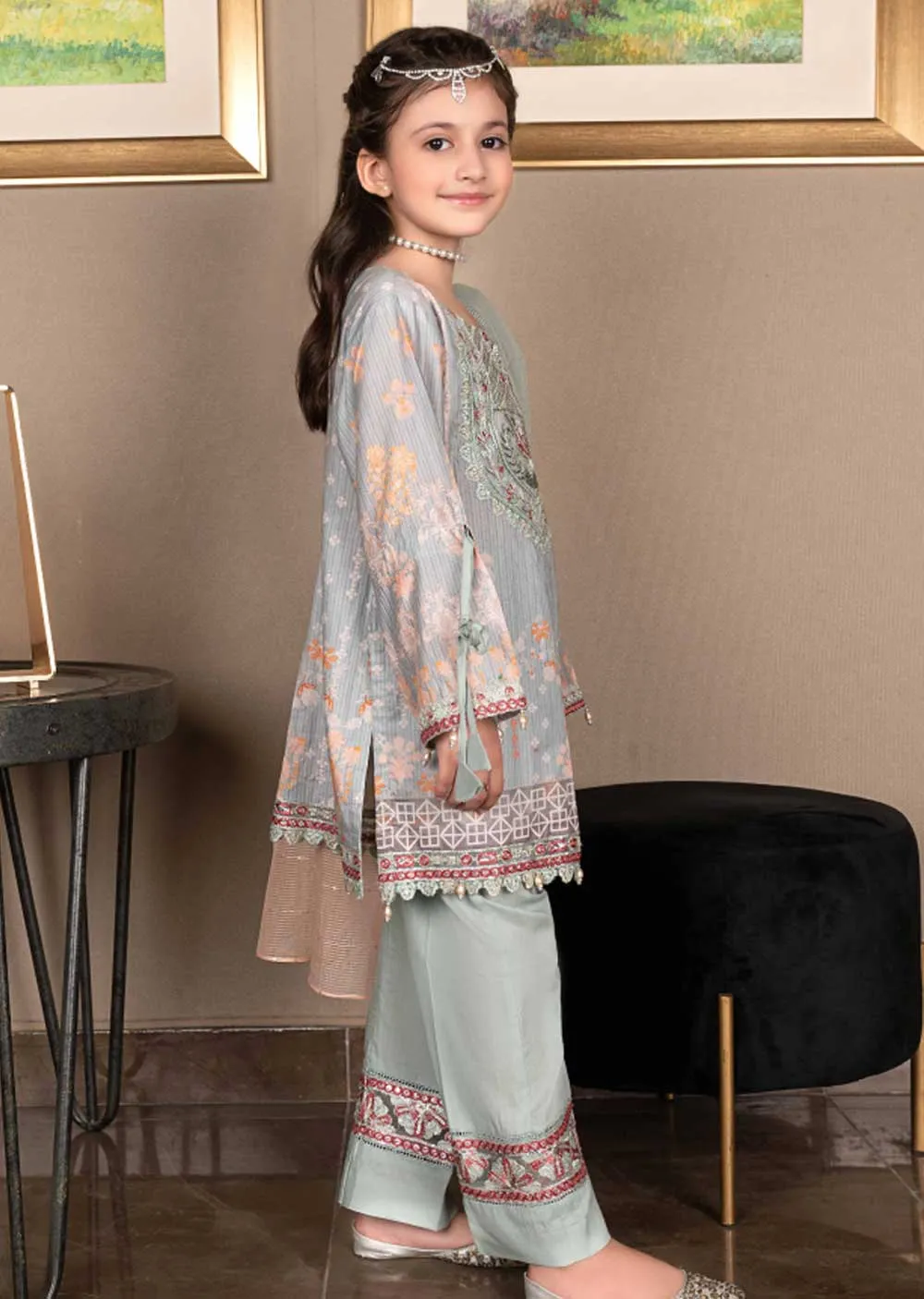 AL-701 - Readymade - Kids Luxury Lawn Collection by Ally's 2023