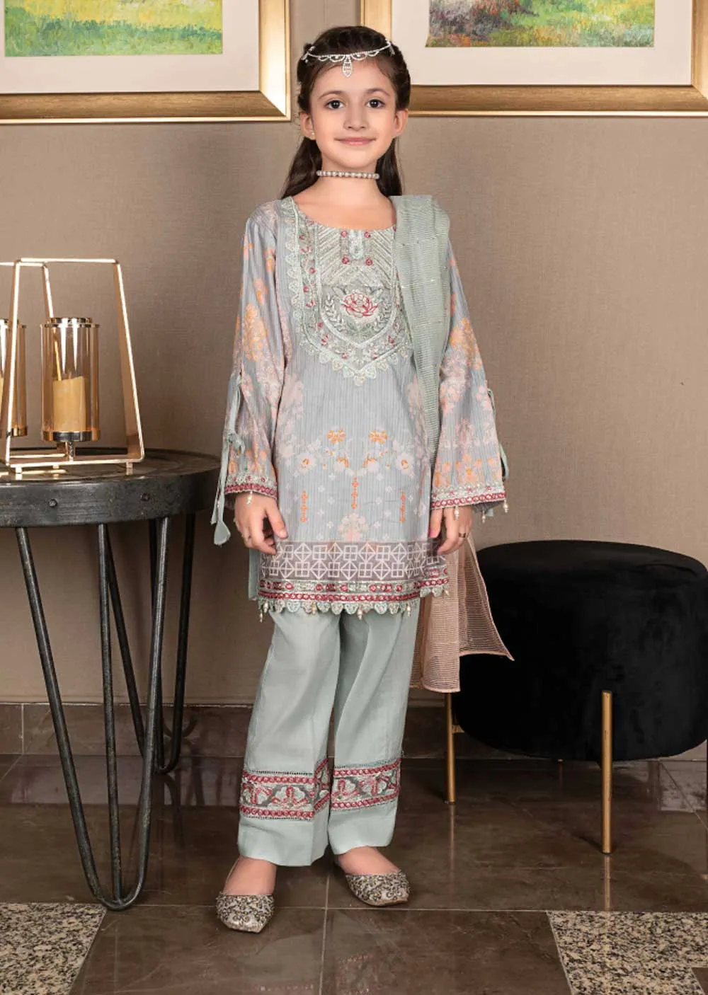 AL-701 - Readymade - Kids Luxury Lawn Collection by Ally's 2023