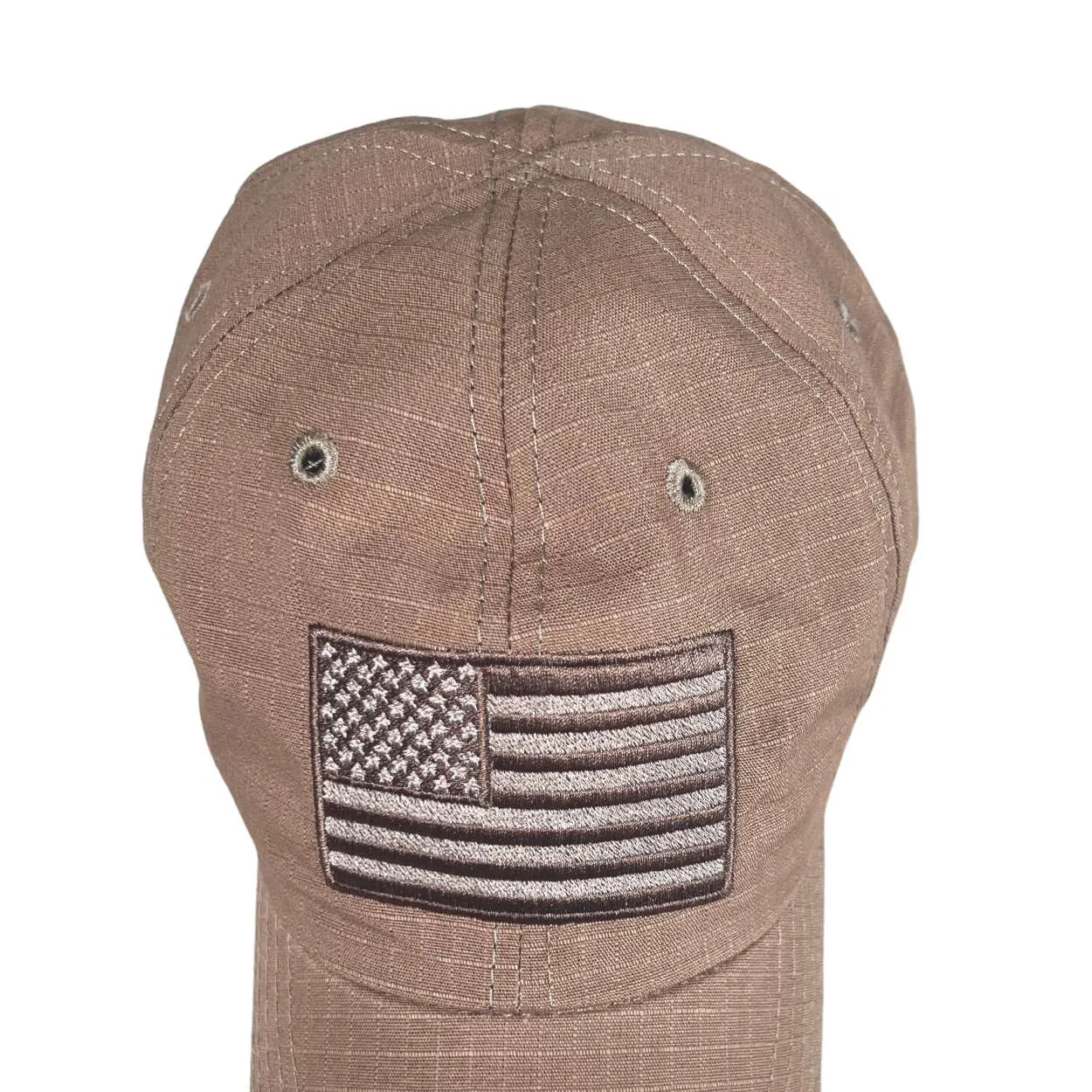 American Flag Full Fabric Ripstop Coyote Tactical Range Hat