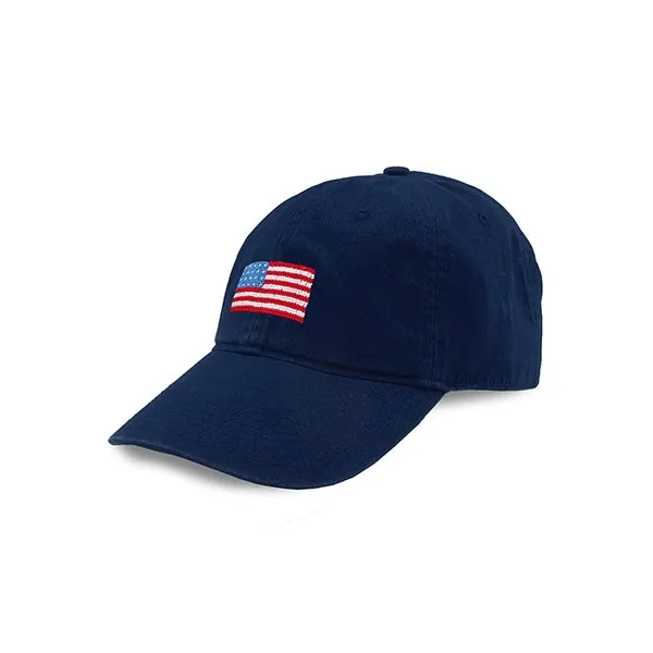 American Flag Needlepoint Hat - Navy