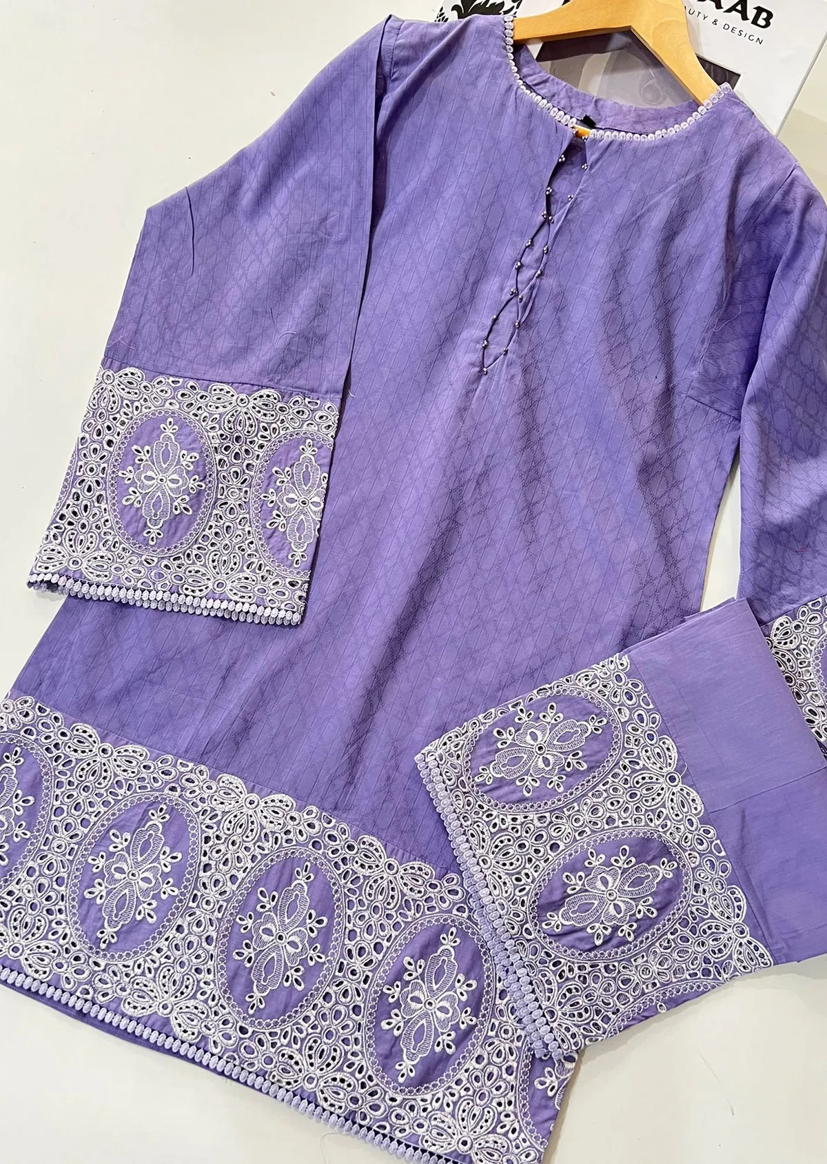 AMR1412 Lilac Readymade Lawn Suit