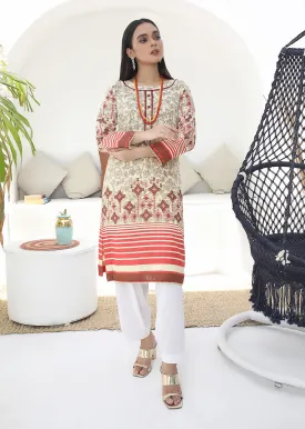 AMT42002 Saleha - Gold/Red Lawn Kurti