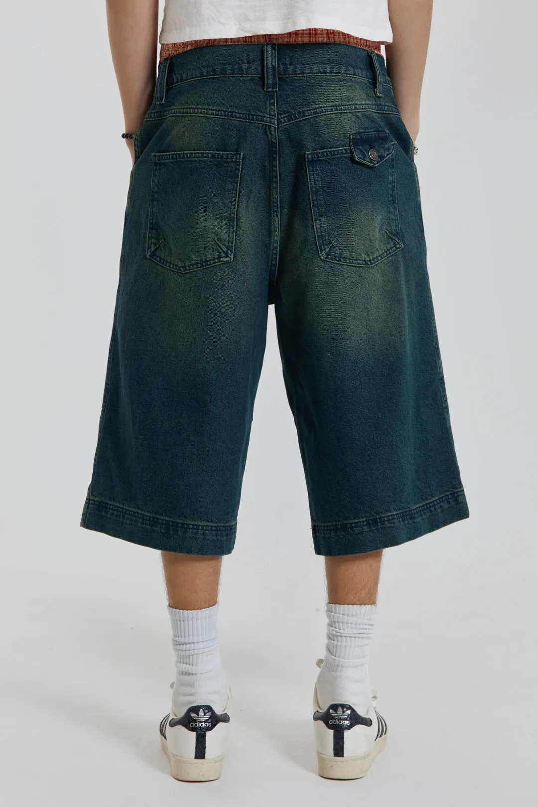 Axle Sandblast Denim Jorts