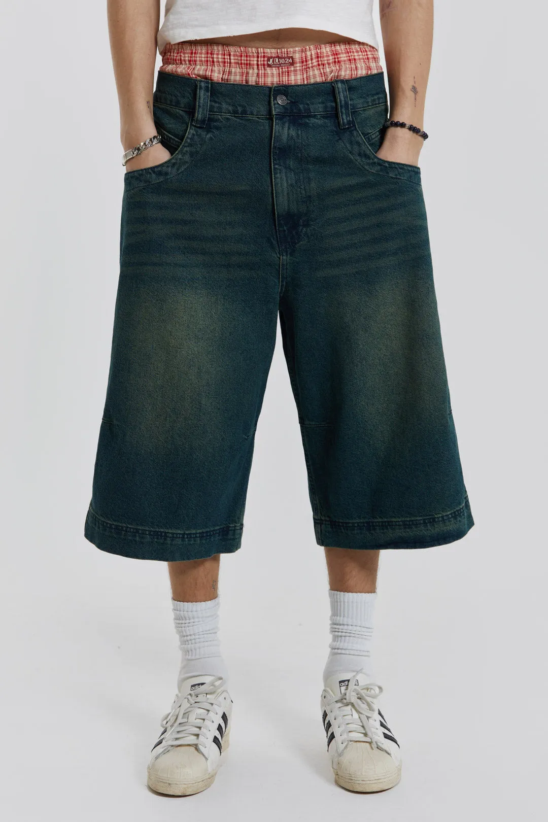 Axle Sandblast Denim Jorts