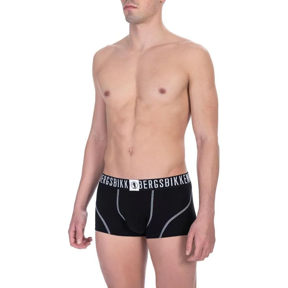 Bikkembergs Black Cotton Men Trunk Pack