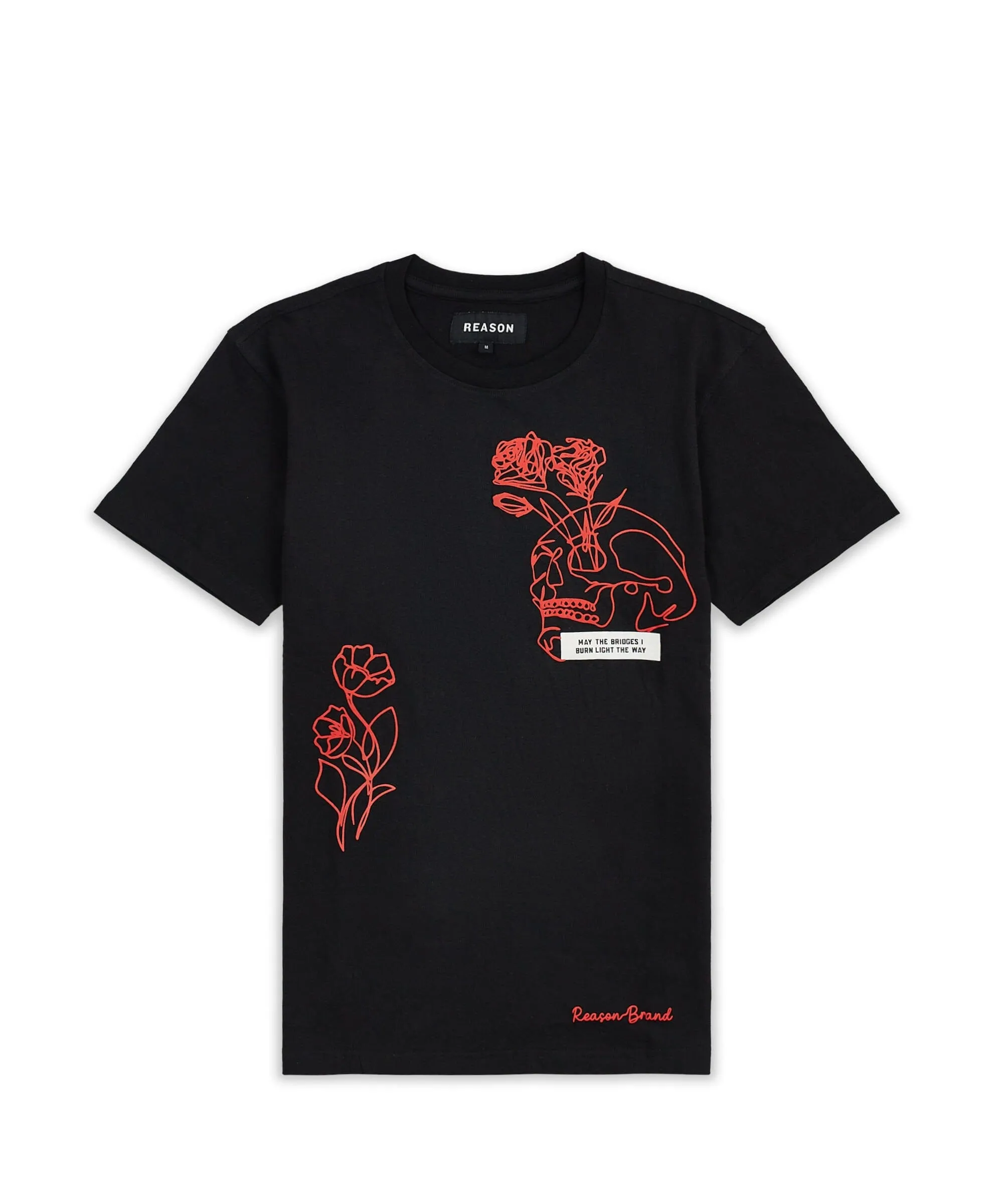 Blessed Back Print Short Sleeve Tee - Black