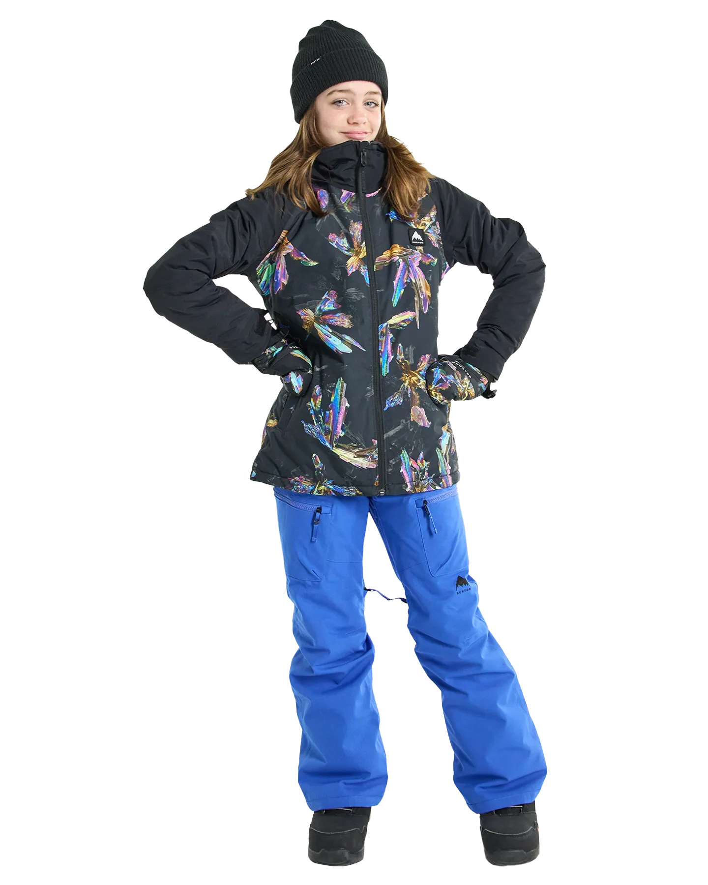 Burton Kids' Hart 2L Snow Jacket - True Black Crystals