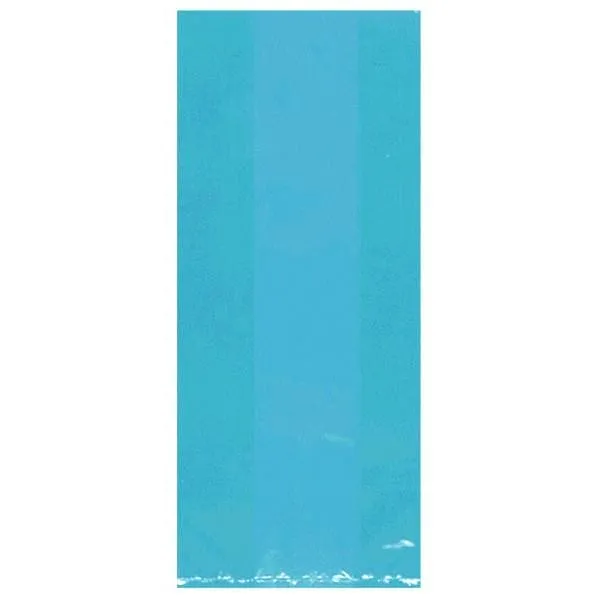 Caribbean Blue Large Cello Treat Bags 25 Ct