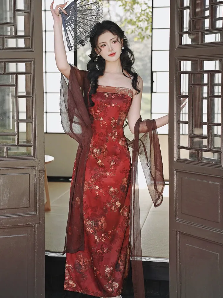 Cheongsam x Modern Hanfu: Scarlet