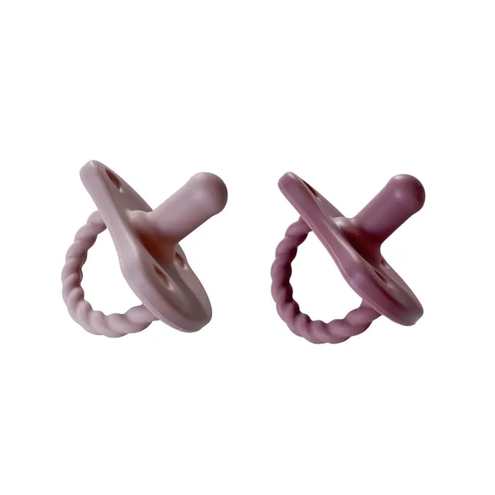 Chewable Charm 2 Pack Pacifier   Twirl | Mauvewood   Rose