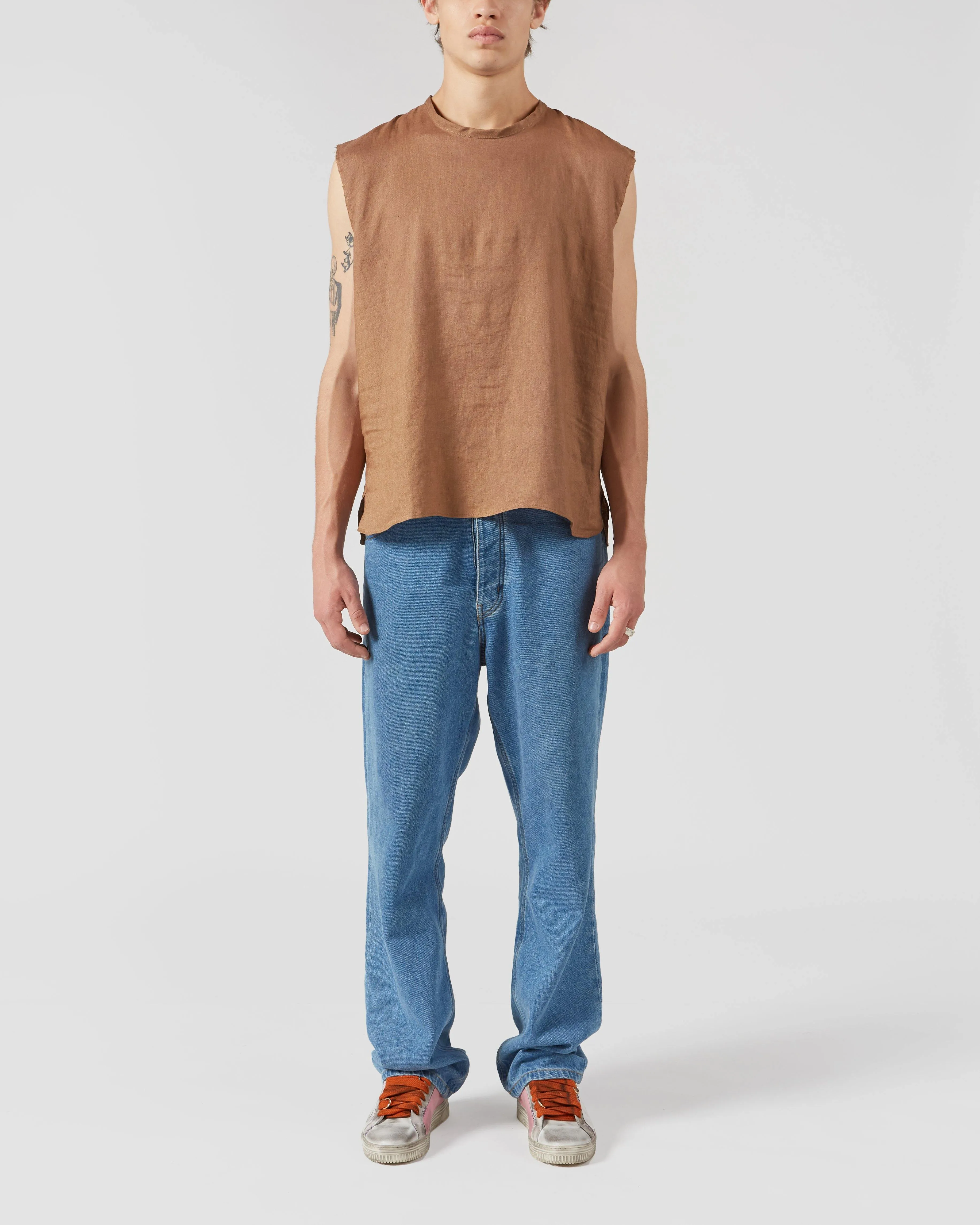 CHILE LINEN TOP IN CAMEL