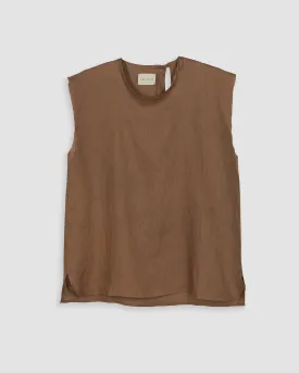 CHILE LINEN TOP IN CAMEL