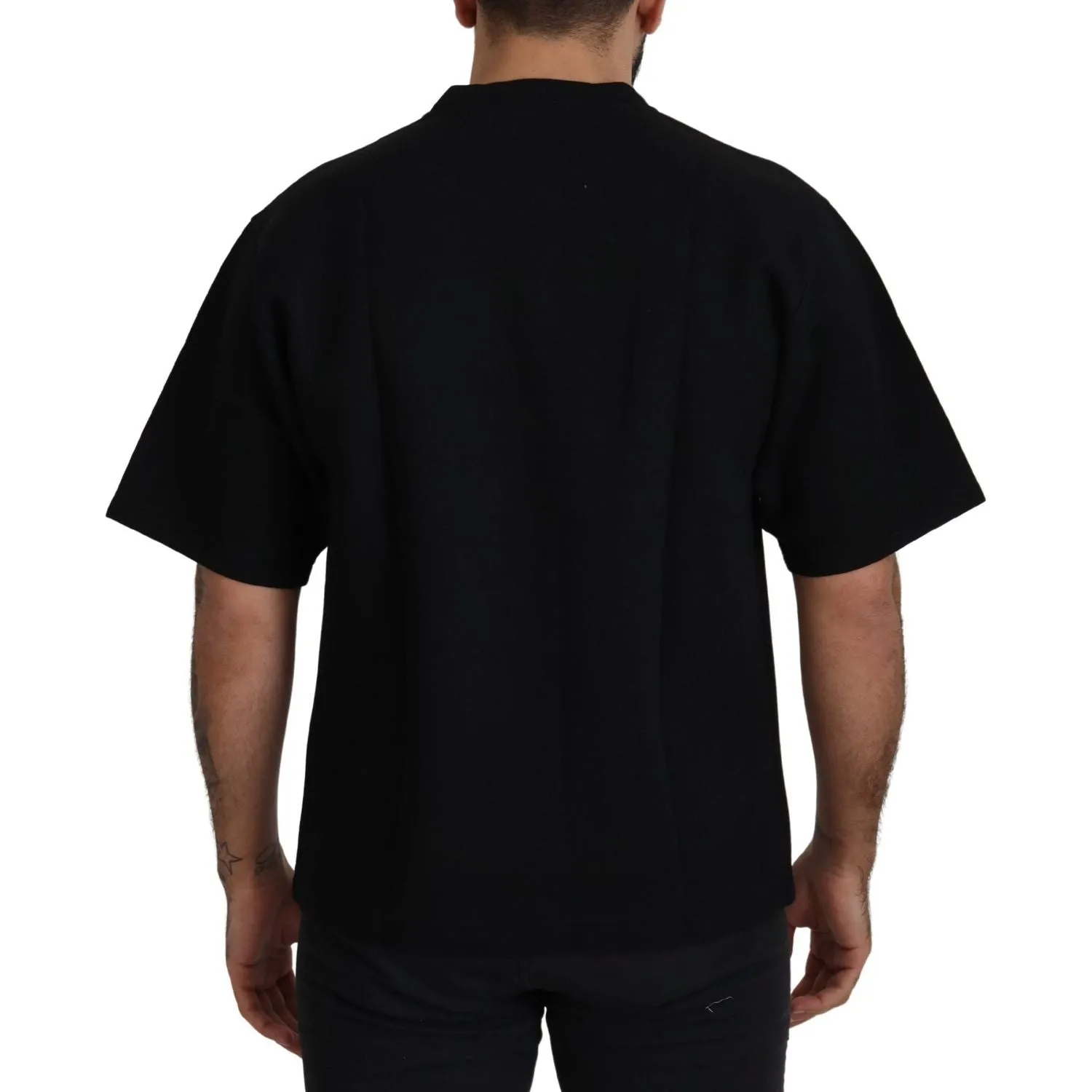 Dolce & Gabbana Elegant Black Cotton Blend Crewneck T-Shirt