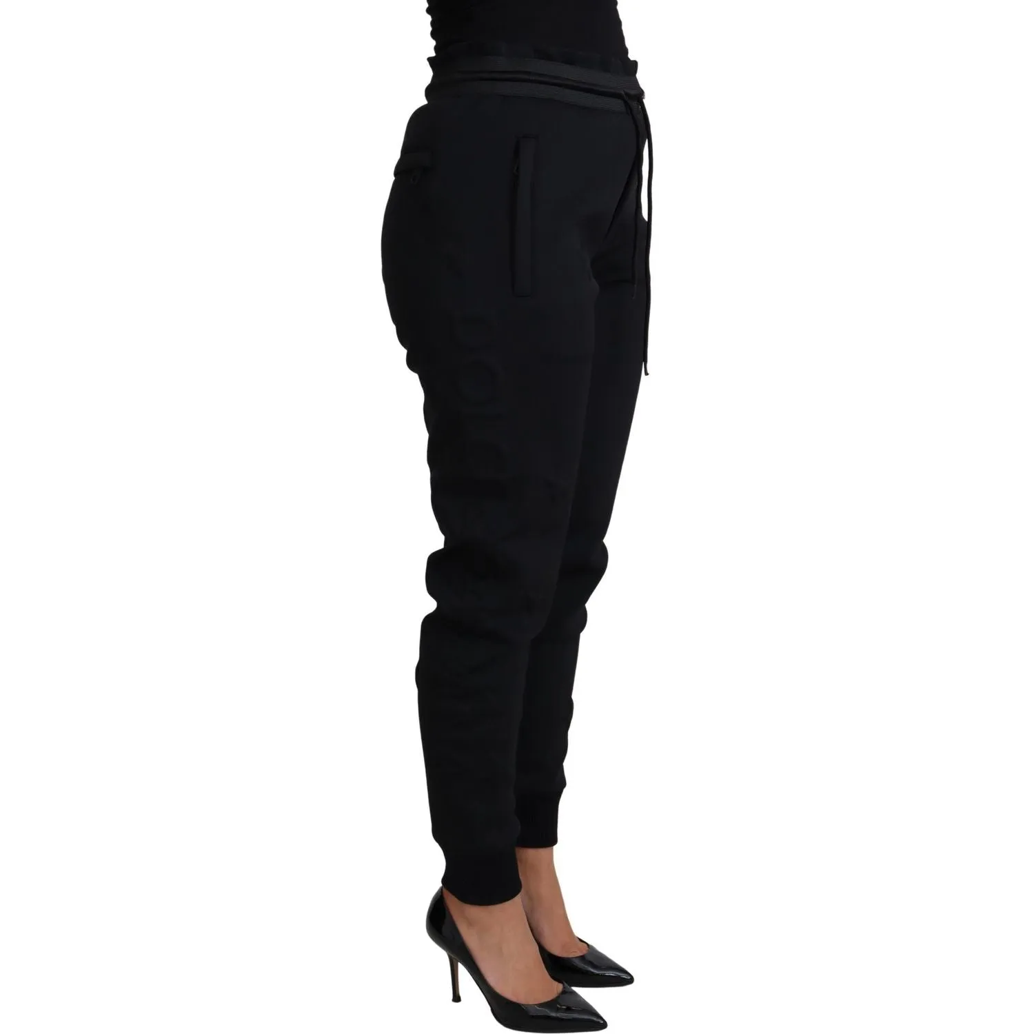 Dolce & Gabbana Elegant Black Jogger Trousers with Iconic Logo