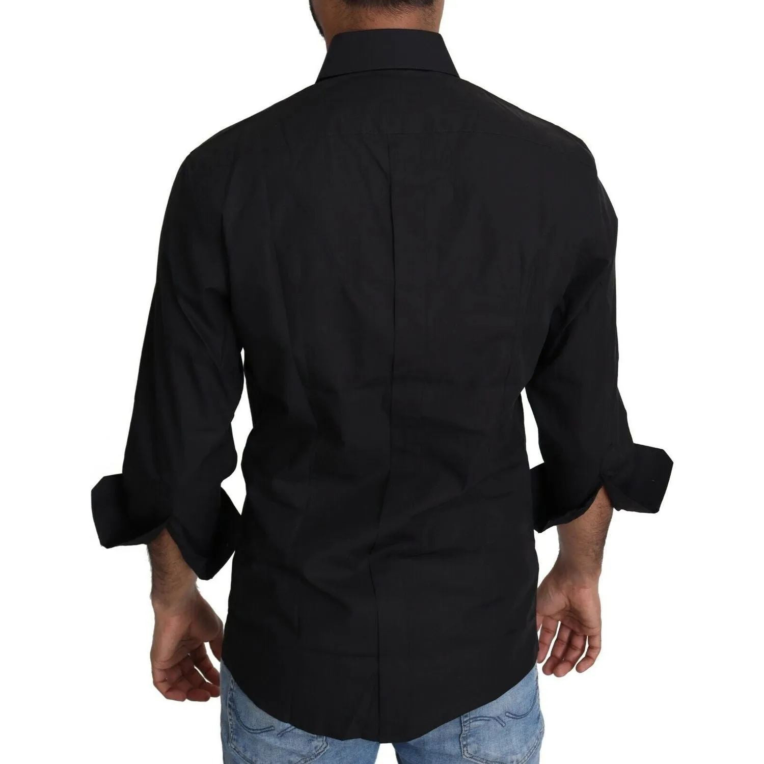 Dolce & Gabbana Elegant Black Slim Fit Dress Shirt