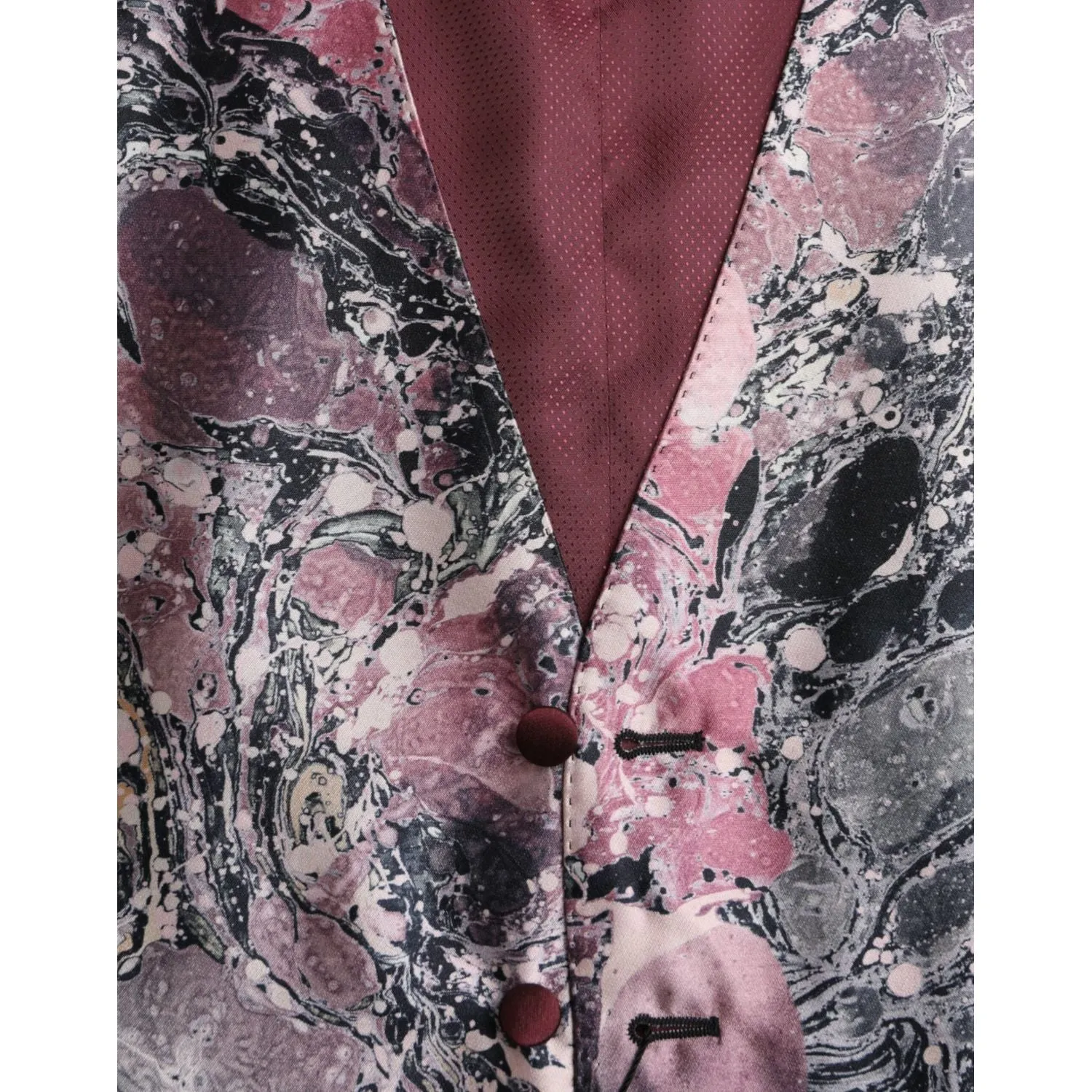 Dolce & Gabbana Multicolor Galaxy Silk Waistcoat Formal Vest