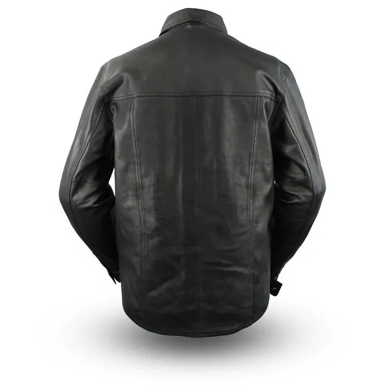 FIM403ES | Milestone - Men's Motorcycle Leather Shirt