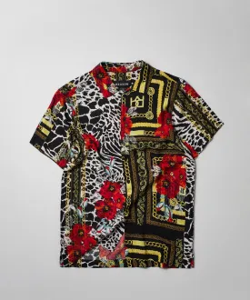 Floral & Chains Short Sleeve Woven Shirt