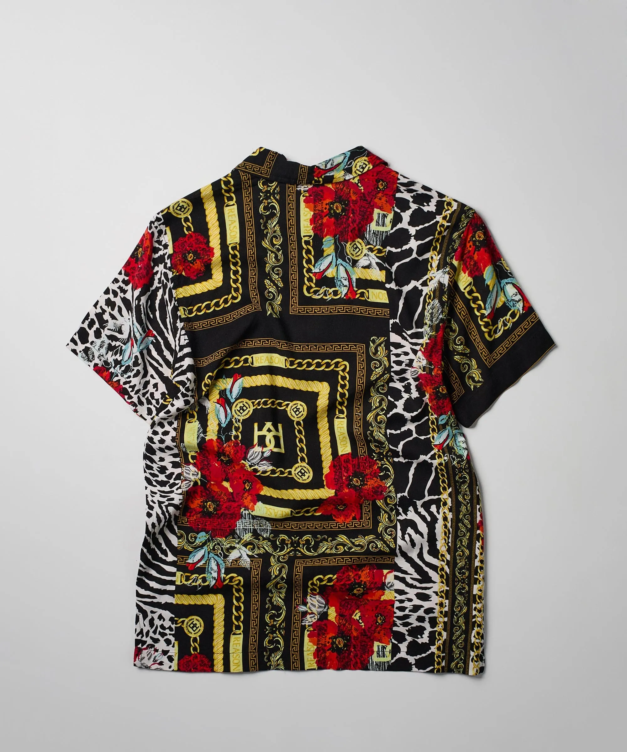 Floral & Chains Short Sleeve Woven Shirt