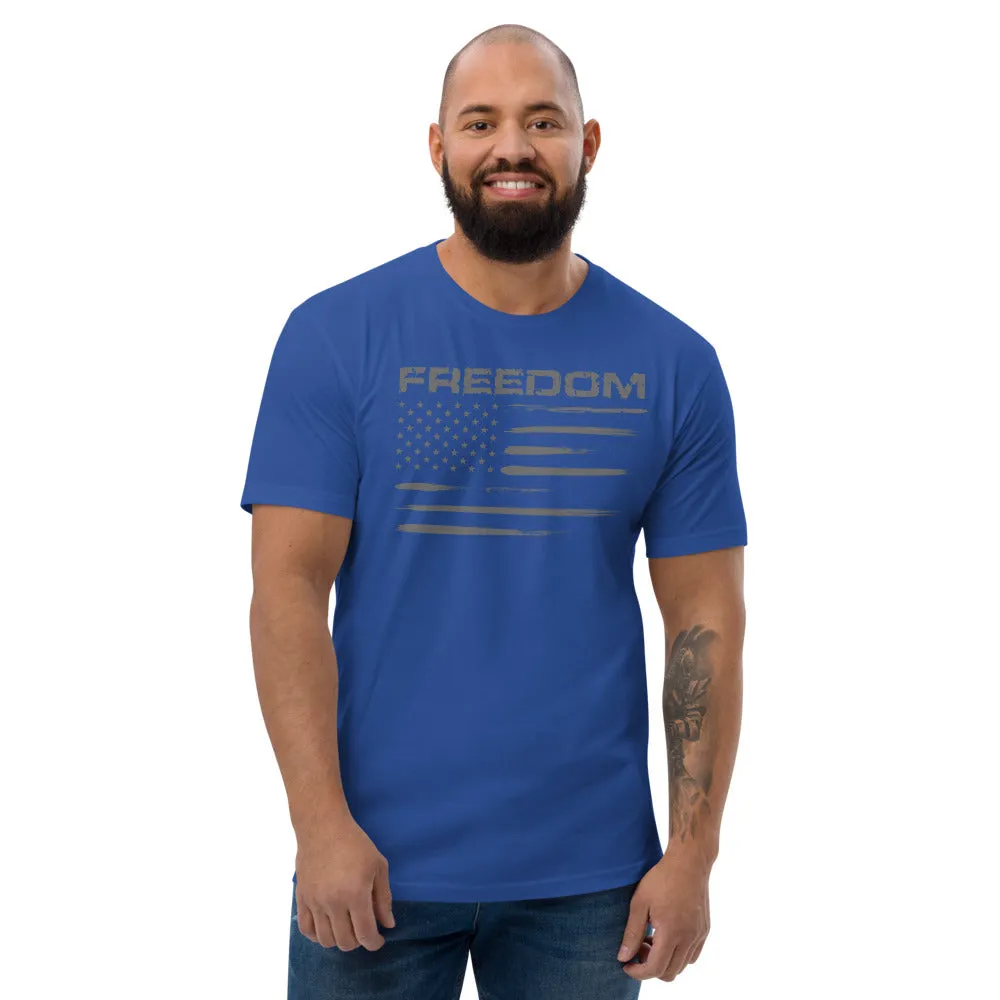 Freedom / US Flag Short Sleeve Unisex T-shirt for Men and Women