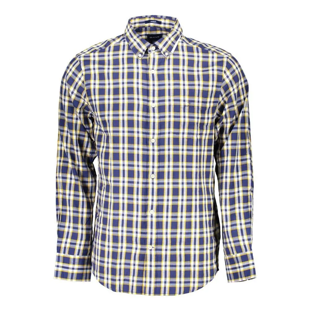 Gant Elegant Blue Cotton Button-Down Shirt