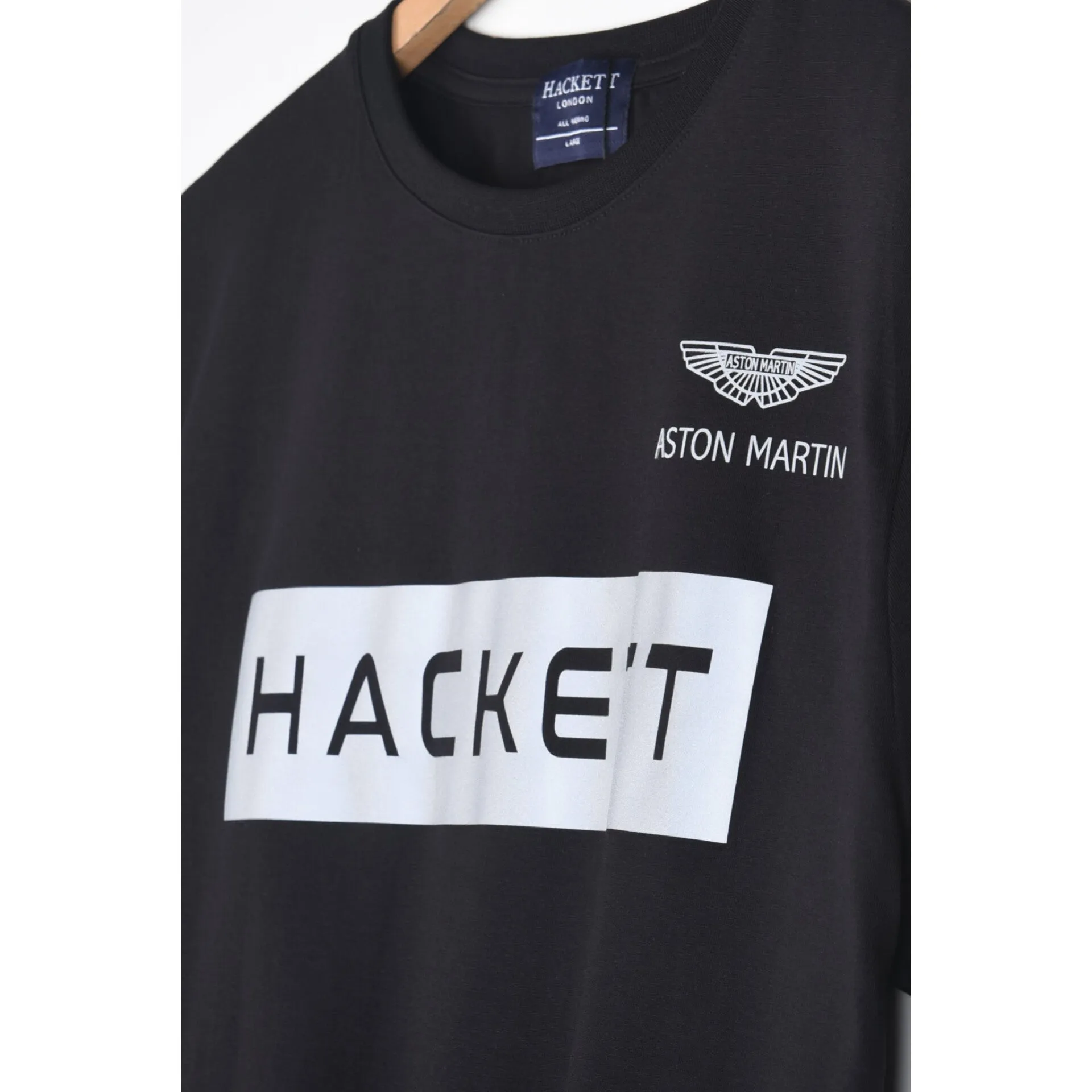 HC - Men 'Black' Hackett Printed Logo T-Shirt HC793