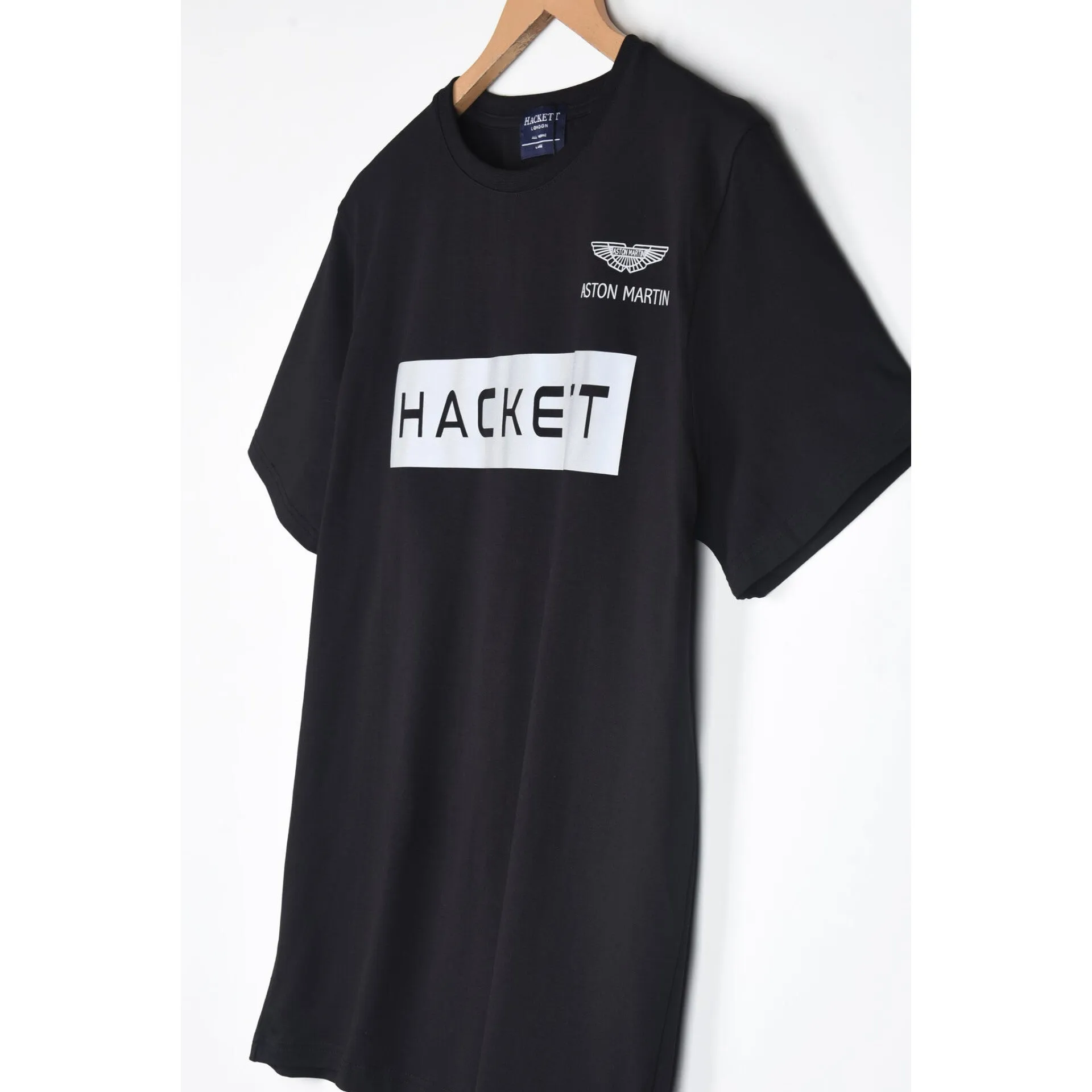 HC - Men 'Black' Hackett Printed Logo T-Shirt HC793