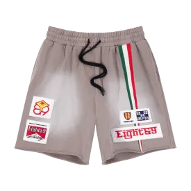 Horsepower French Terry Patched Out Shorts Grey