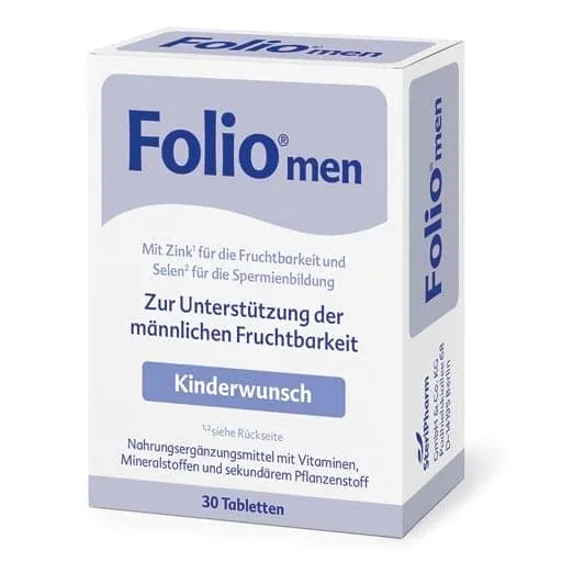 Increase male fertility, male fertility vitamins, FOLIO men tablets