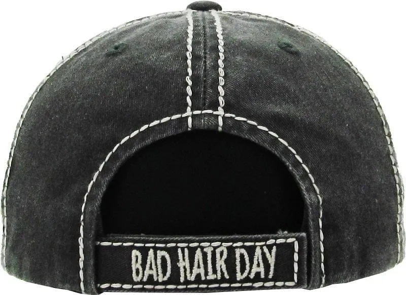 KBV1073 'BAD HAIR DAY' Distressed Cotton Cap