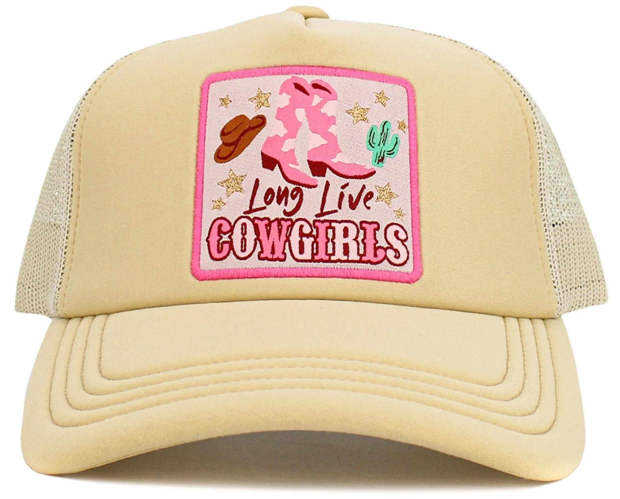 KBV1584 Long Live Cowgirls Meshback Trucker Cap