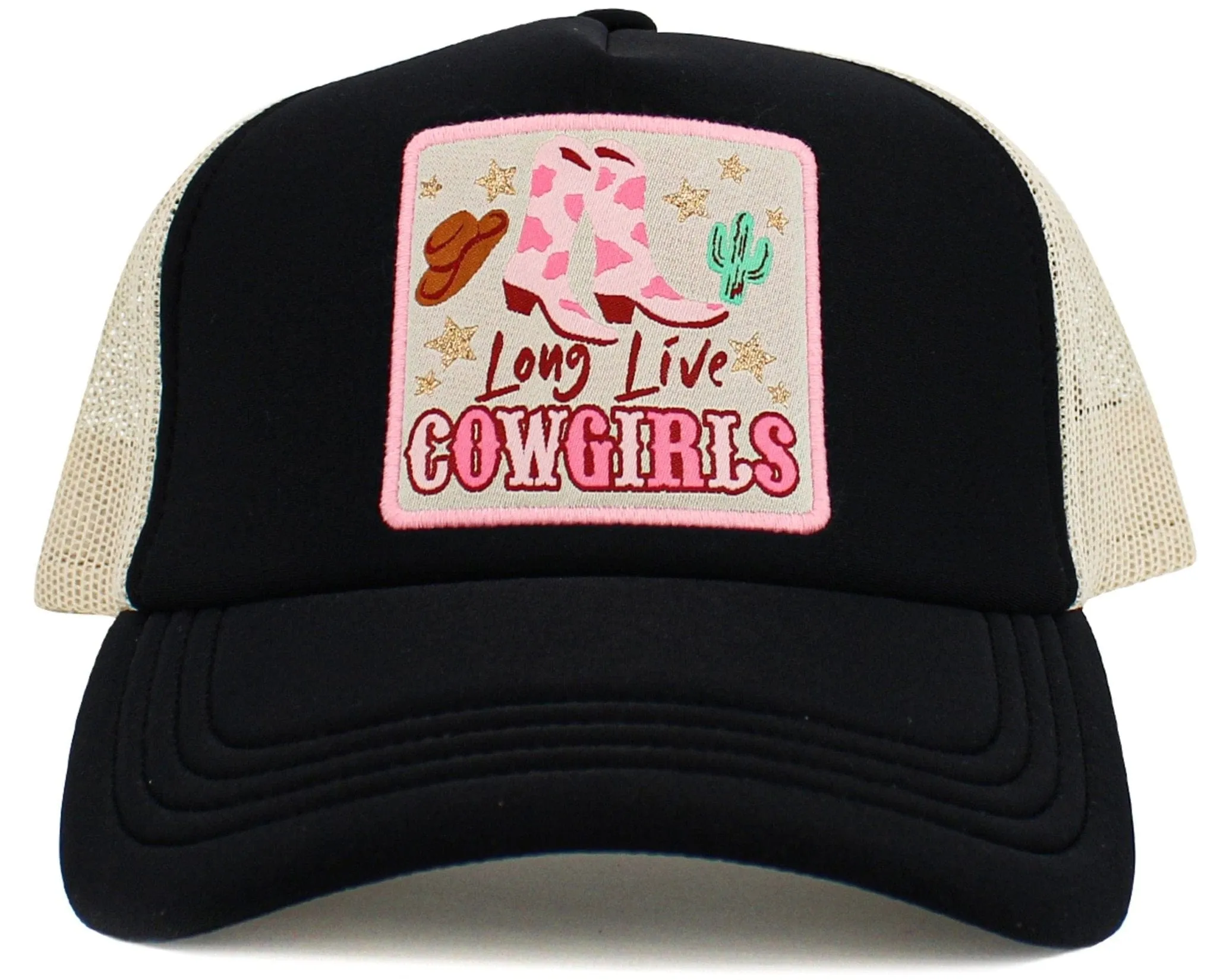 KBV1584 Long Live Cowgirls Meshback Trucker Cap