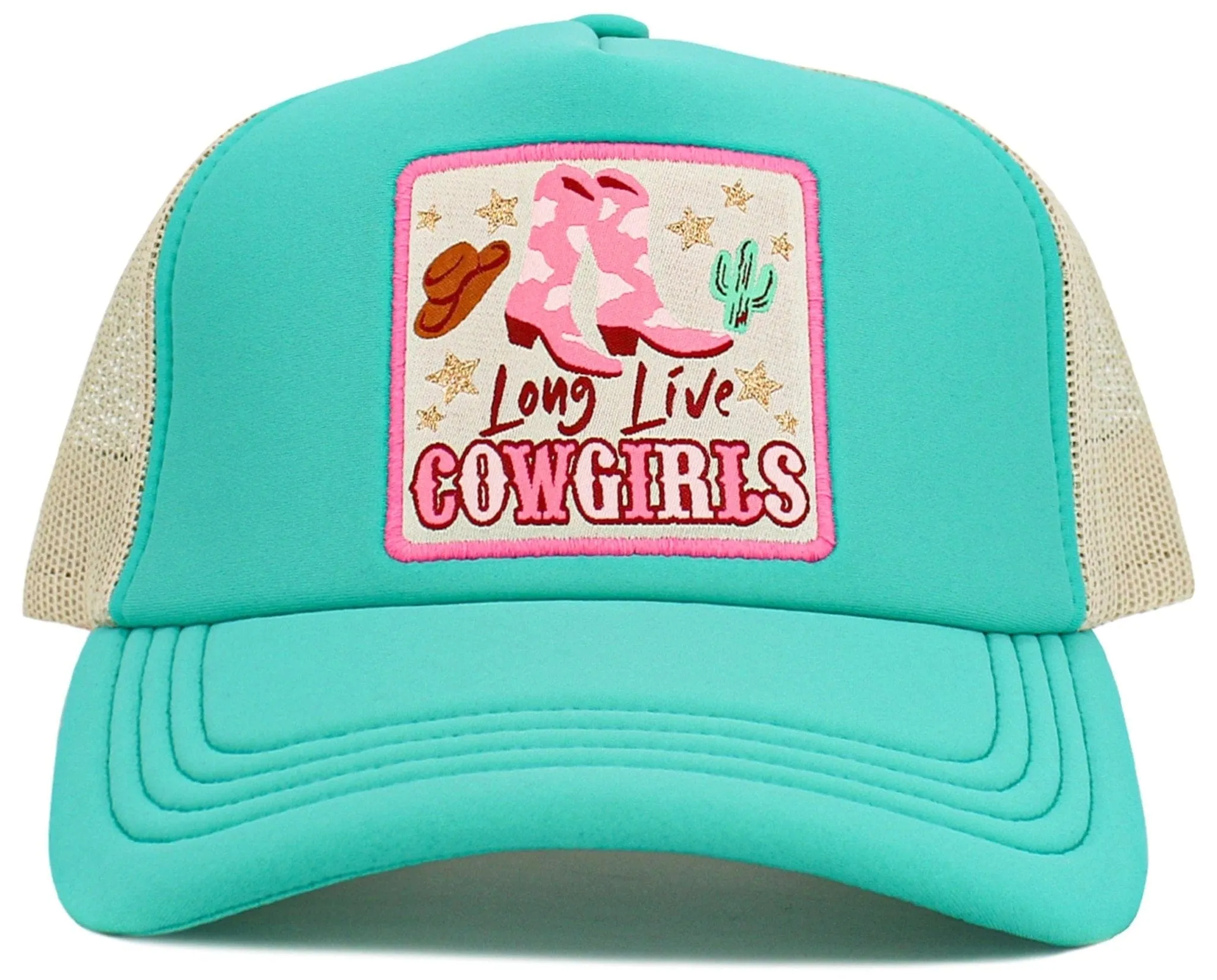 KBV1584 Long Live Cowgirls Meshback Trucker Cap