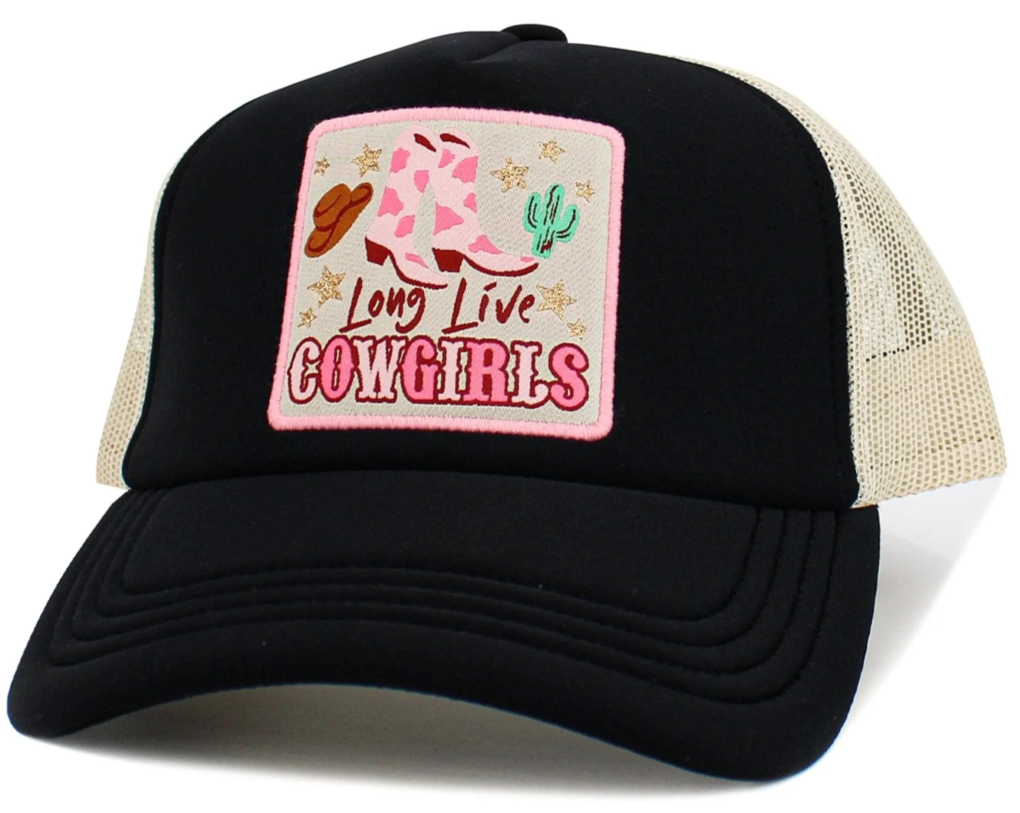 KBV1584 Long Live Cowgirls Meshback Trucker Cap