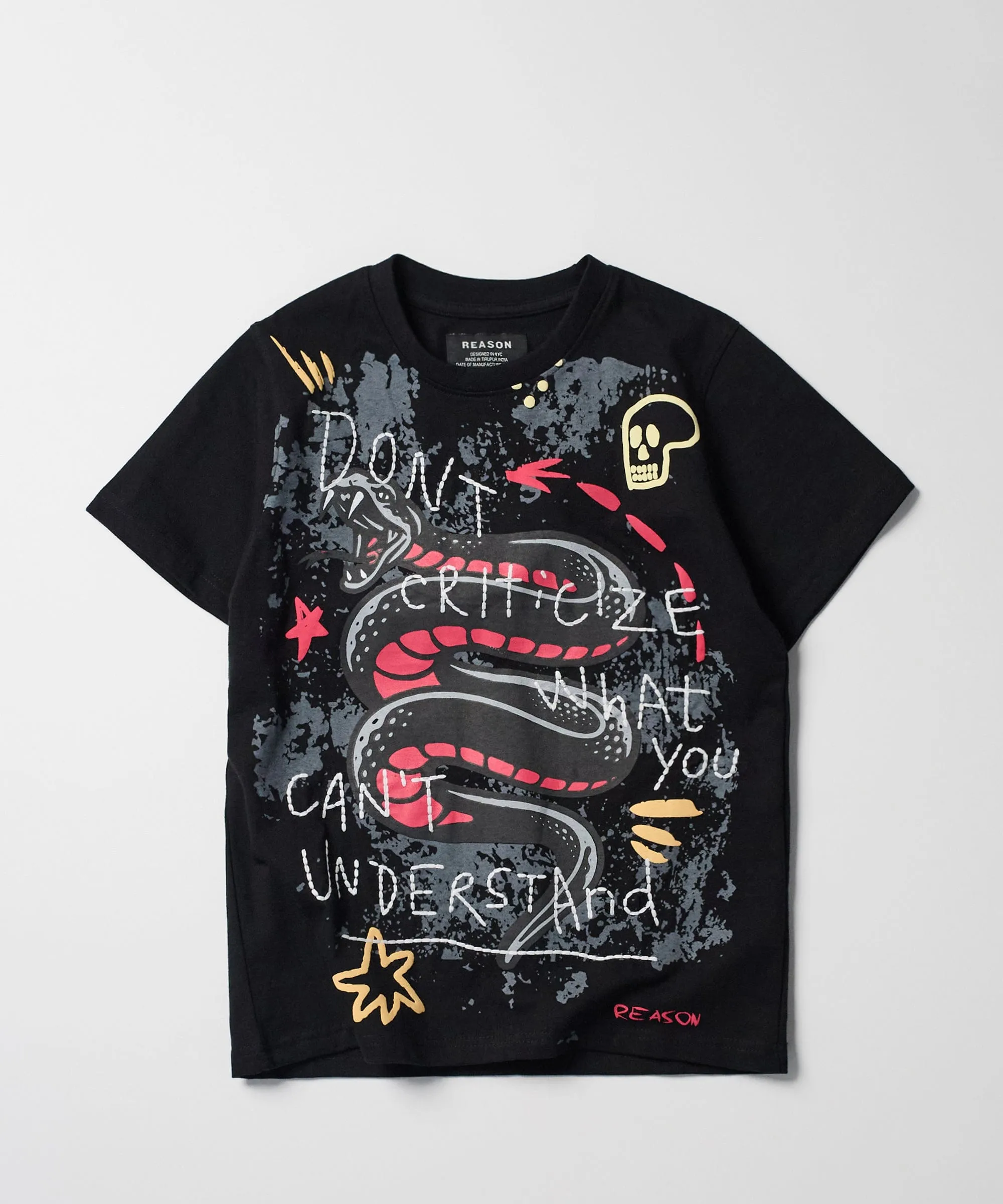 Kids Criticize Short Sleeve Tee - Black