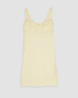 LINEN SHORT DRESS IN YELLOW