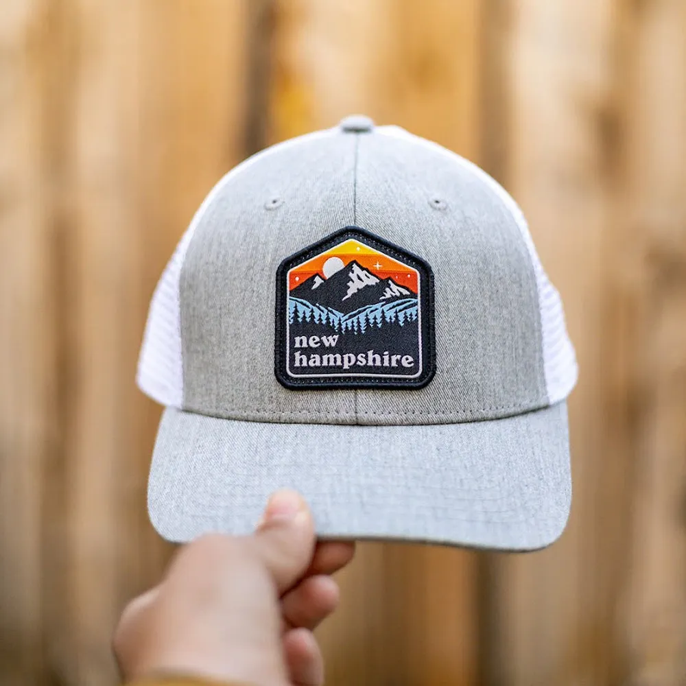 NH Patch Cap- Heather Grey/White Mesh