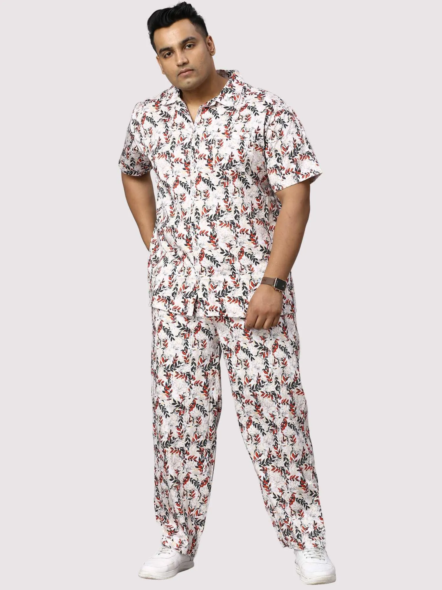 Petal Wand Digital Printed Full Co-Ords Men's Plus Size