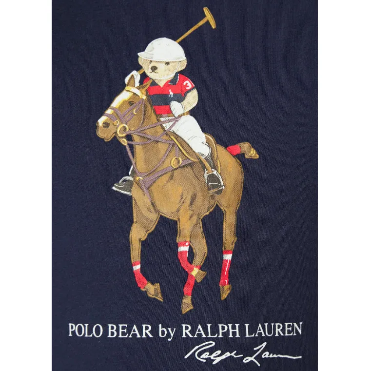 PL - Men 'Dark Navy' Equestrian Bear Printed T-Shirt PL702