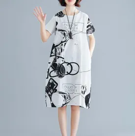 Print Loose Long Women Spring Dresses Plus Size